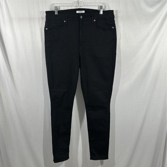NEW‎ $129 Good American [ 18 ] Good Legs High Rise Skinny Jeans in Black - Picture 3 of 13